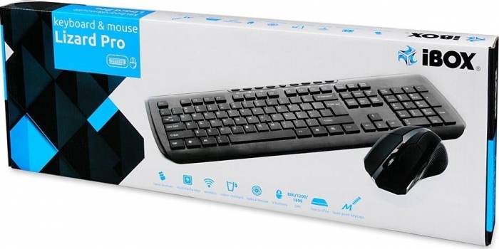 Kit tastatura + mouse Lizard Pro IBOX 