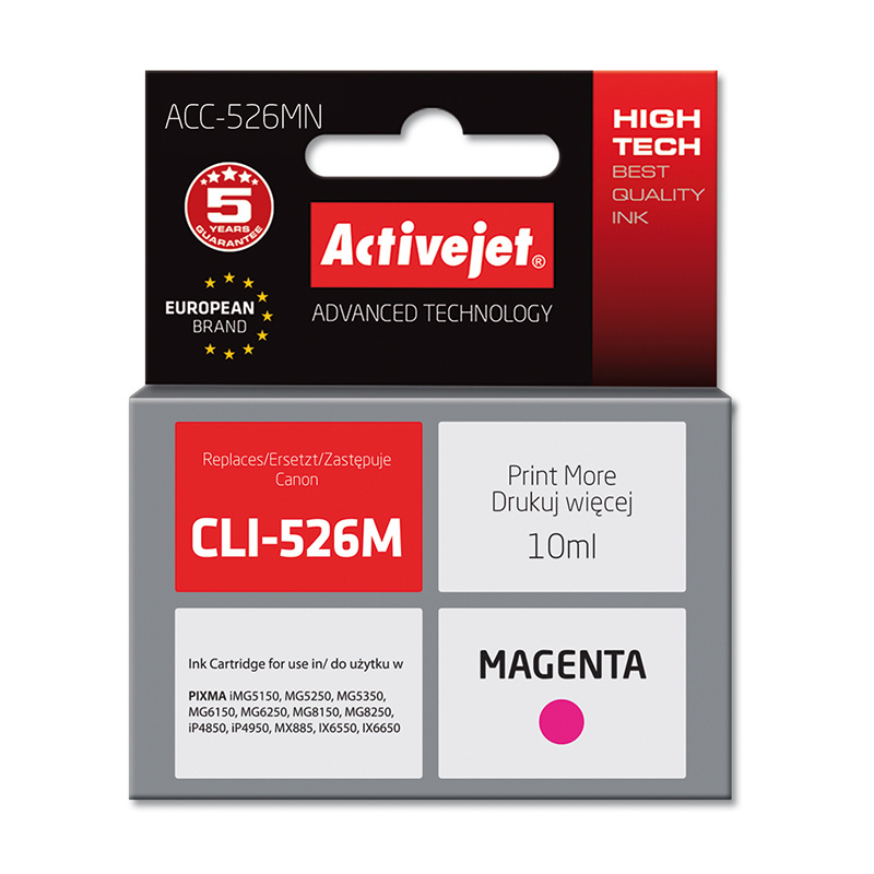 Activejet INK pentru Canon CLI-526M new ACC-526MN 