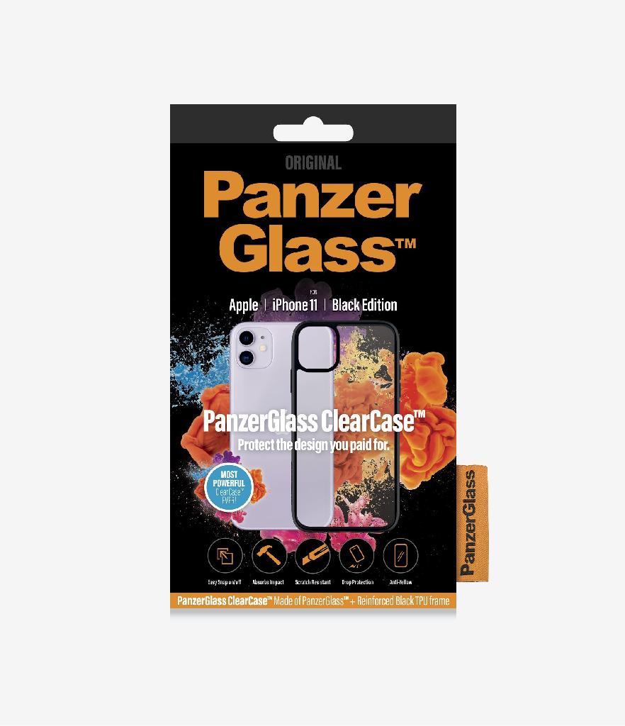 Carcasa transparenta iPhone 11 Black Edition PanzerGlass 