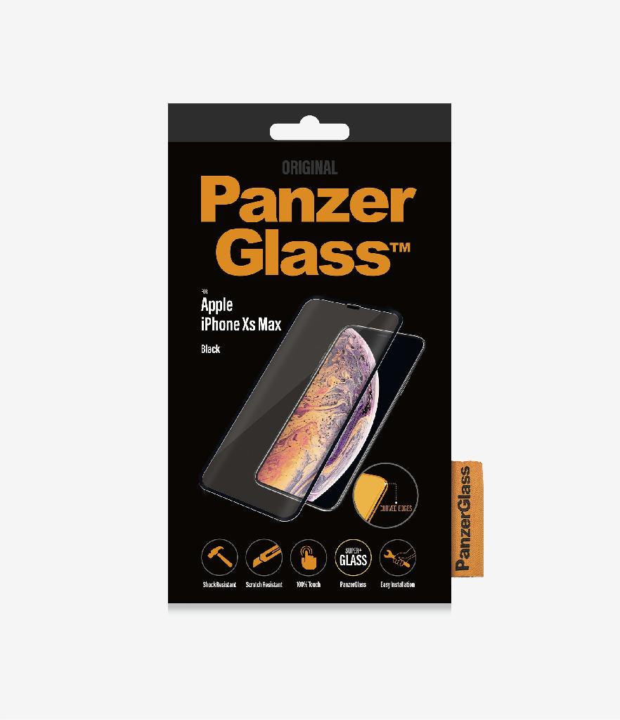 Folie de sticla iPhone XS Max, negru PanzerGlass