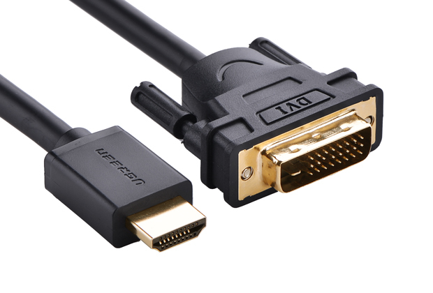 HDMI Ugreen HD106 HDMI Male To DVI(24+1)1.5m  Negru