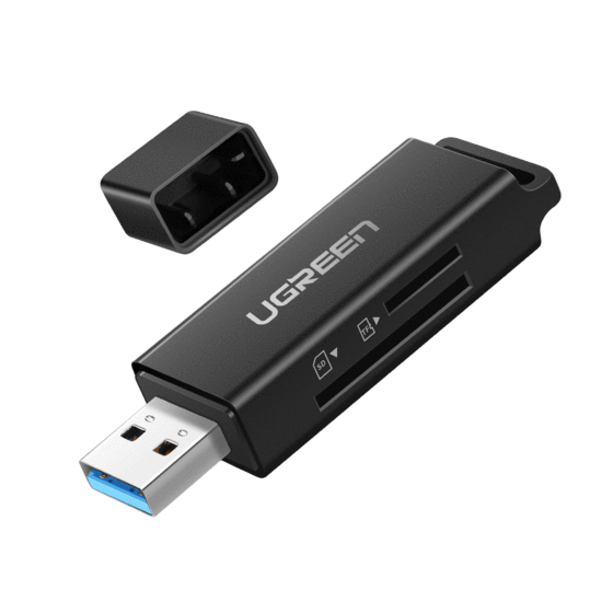 Card reader Ugreen CM104 USB-C +USB-A To TF/SD 3.0 Negru