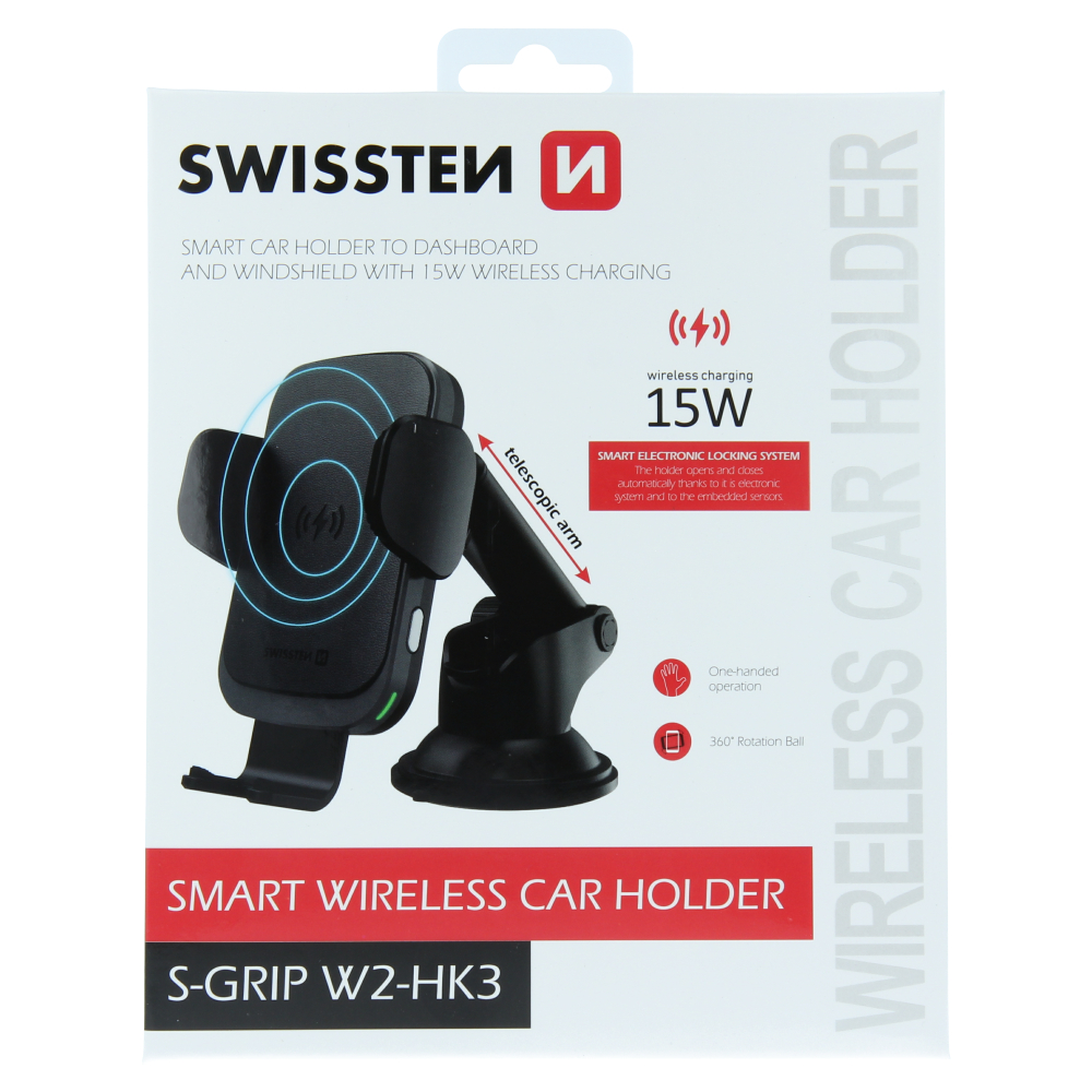 Suportul auto wireless pentru smartphone S-GRIP W2-HK3 SWISSTEN 