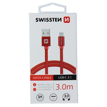 Cablu de date USB la USB Type-C 3m SWISSTEN