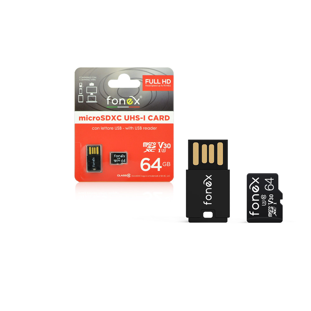 Cititor de card USB si Card microSD 64 GB FONEX