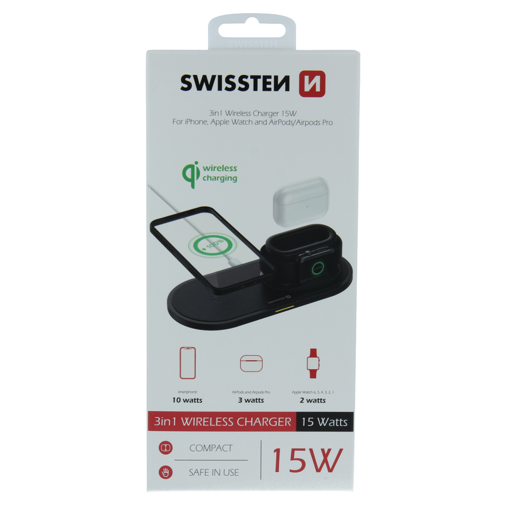 Incarcator Wireless 3 in 1 15W SWISTEN