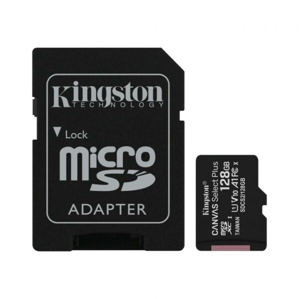 Card de memorie MicroSD Kingston Canvas Select Plus, 128GB,100MB/s cu adaptor