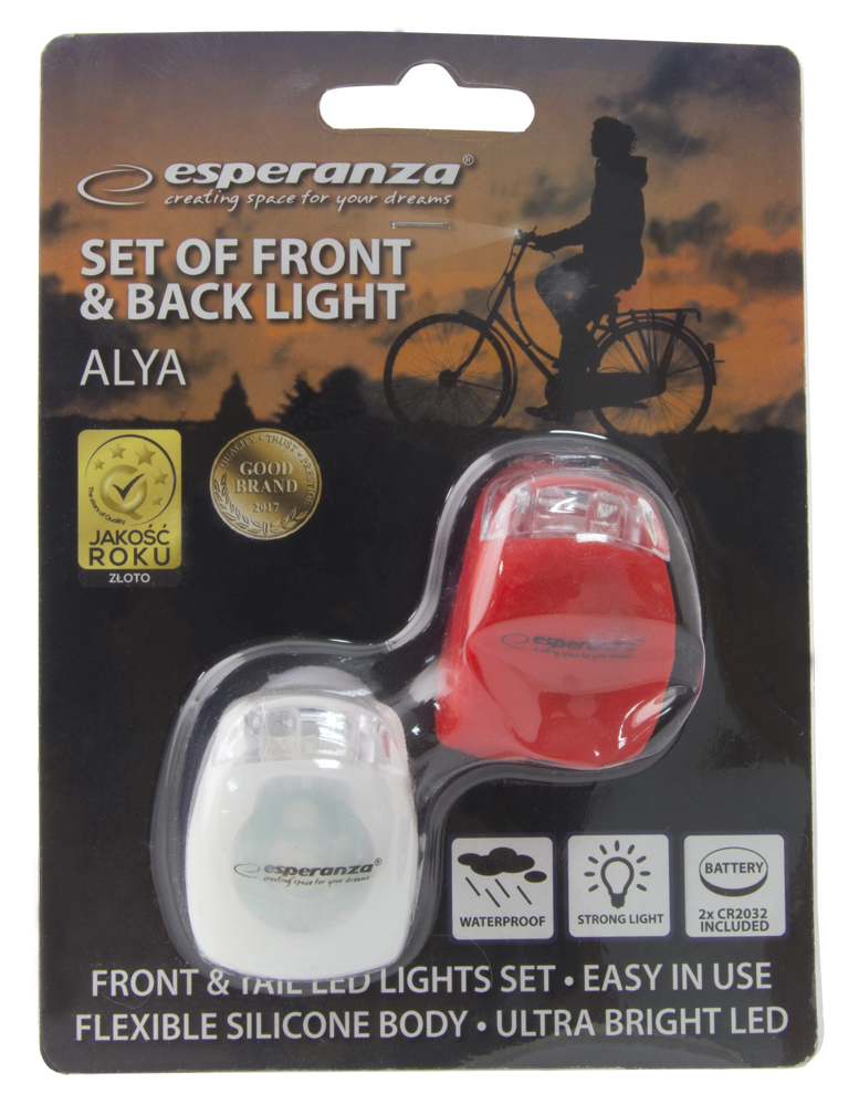Set lumini bicigleta cu LED-uri Alya ESPERANZA