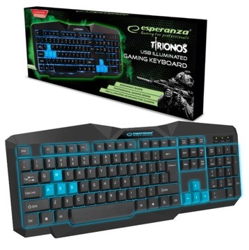 Tastatura gaming iluminata albastru Tirions ESPERANZA EGK201B