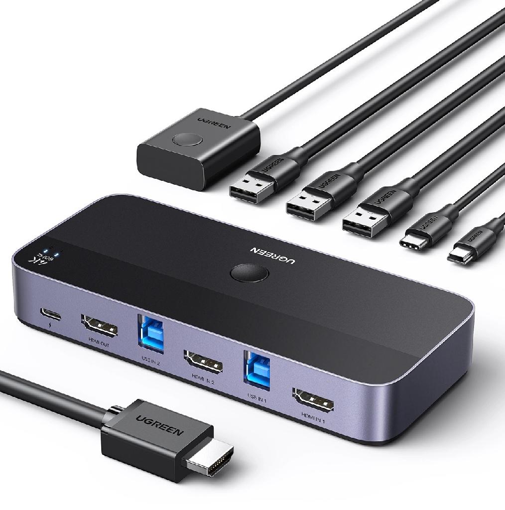 Switch KVM cu 5 porturi IN, 6 porturi OUT,4K,60Hz UGREEN 15707