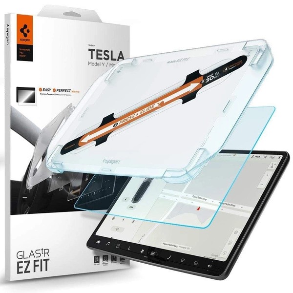 Folie sticla cu sistem de montare pentru Tesla Model Y&3 SPIGEN  