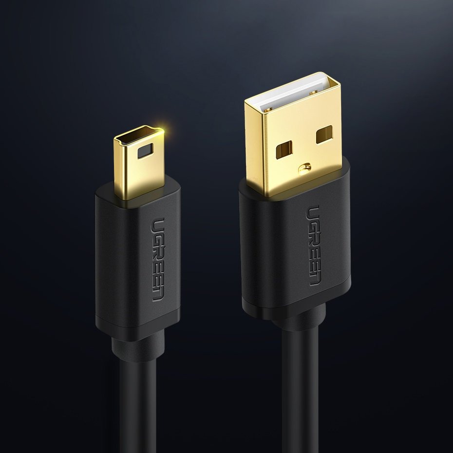 Cablu USB 2.0(T) la Mini-USB(T) 5 Pin, 1m,conectori auri UGREEN
