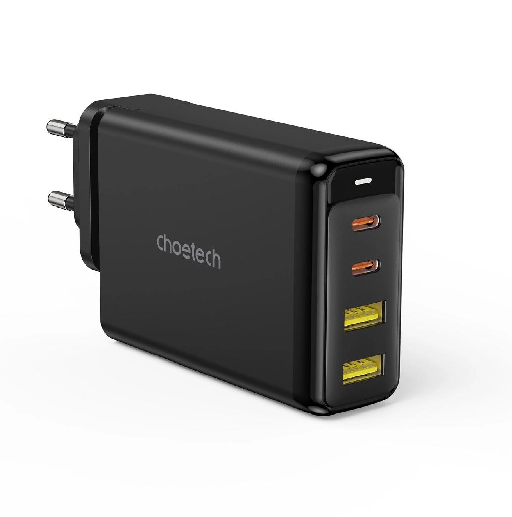 Incarcator retea GaN,140W, 2XUSB-A si 2XTypeC CHOETECH PD6005-EU-BK