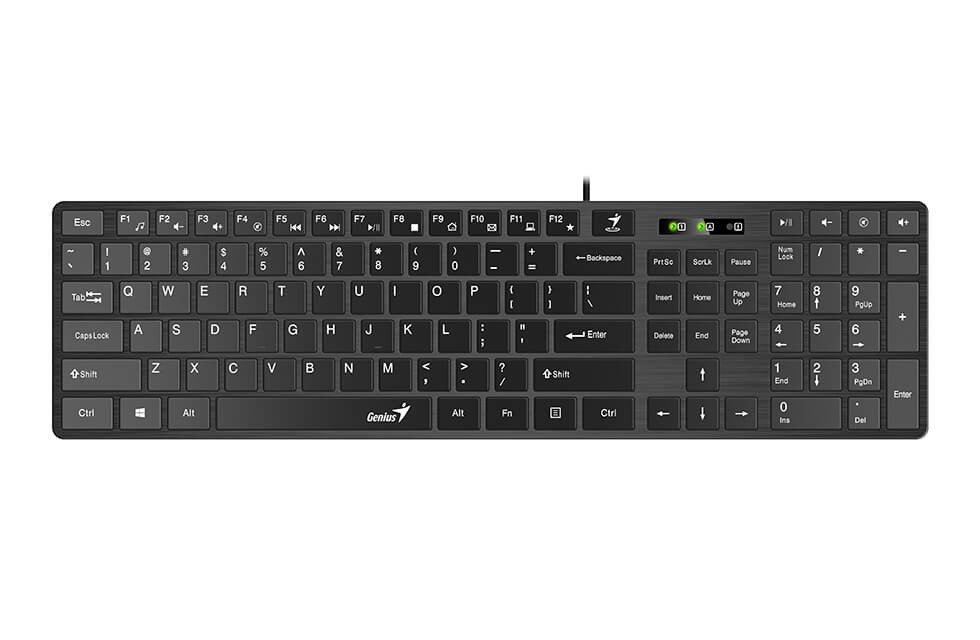 Tastatura 104 +12 taste multimedia,USB,neagra Slim Star 126 GENI
