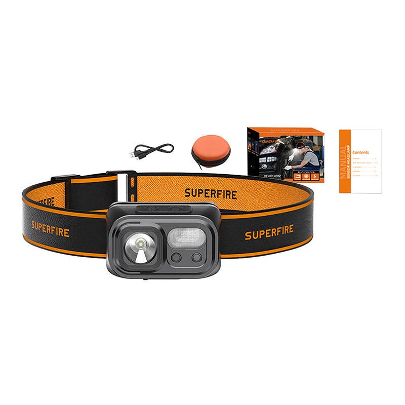 Lanterna frontala,350lm,9 moduri de iluminare,raza 120m SUPERFIRE HL23-S