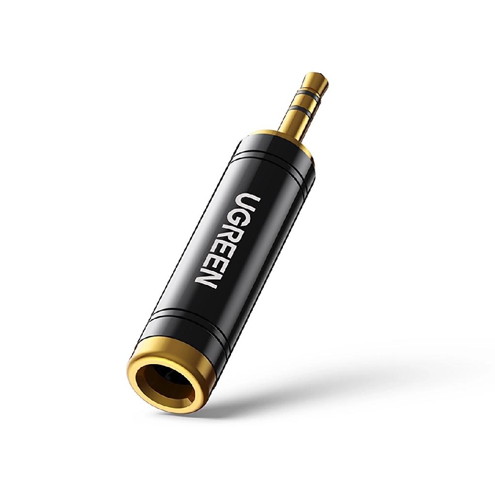 Adaptor audio AV168 jack 3.5 mm (T) la 6.35 mm(M), negru, UGREEN