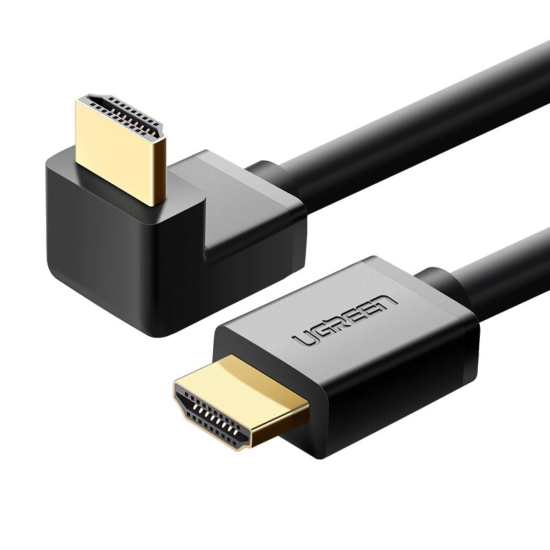 Cablu video HDMI(T) la HDMI(T) 4K, unghi 90 grade la un cap, 2m UGREEN 