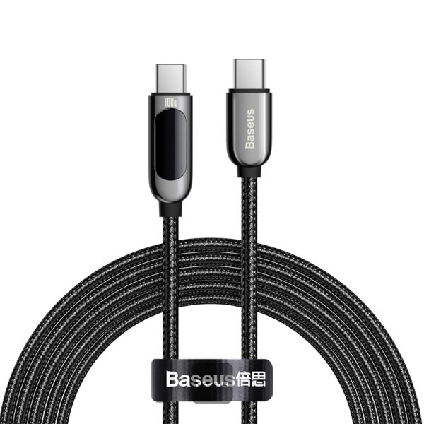Cablu alimentare si date TypeC la Type-C, 100W, Display,2m BASEUS