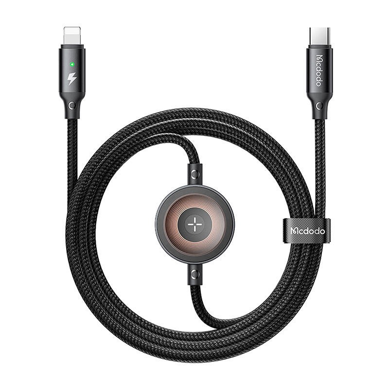 Cablu 2in1 TypeC la Lightning + încărcare Apple Watch, 36W, 1.5m MCDODO 