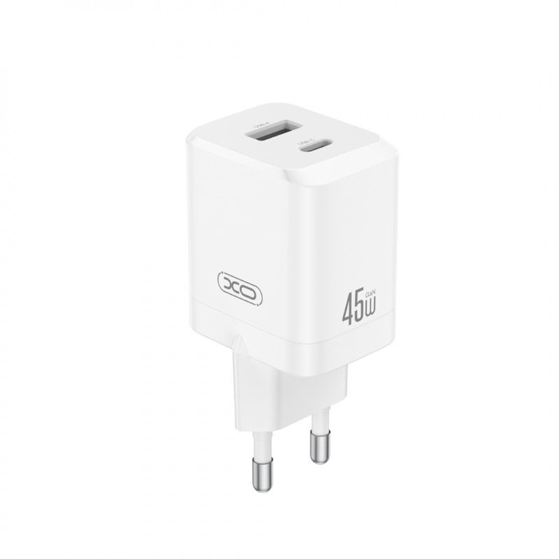 Incarcator reatea, 45W, GaN, 1xUSB-A si 1xTypeC, PD3.0, QC3.0 XO CE36