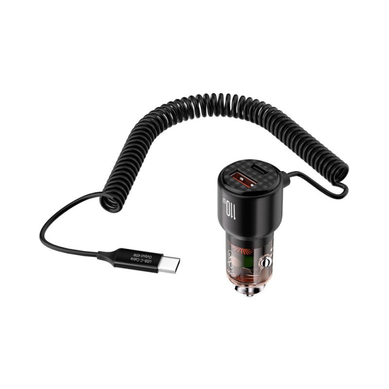 Incarcator auto, 110W, cablu TypeC, 1xUSB-A si 1xTypeC XO CC59