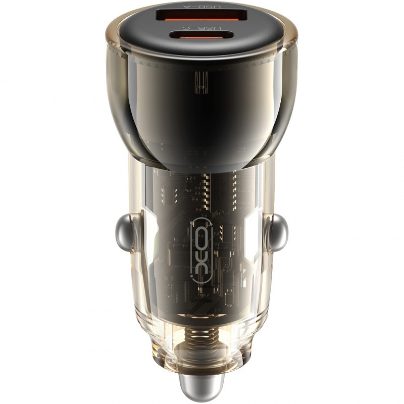 Incarcator auto, 60W, 3A, 1xUSB-A si 1xTypeC XO CC60