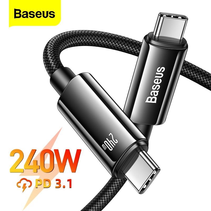 Cablu alimentare si date Type-C la Type-C PD3.1, 240W, 3m Tungsten BASEUS 