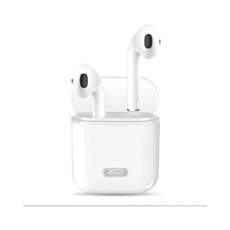 Casti wireless bluetooth® V5.0, in ear, TWS, albe, alimentare port Lightning marca XO F90
