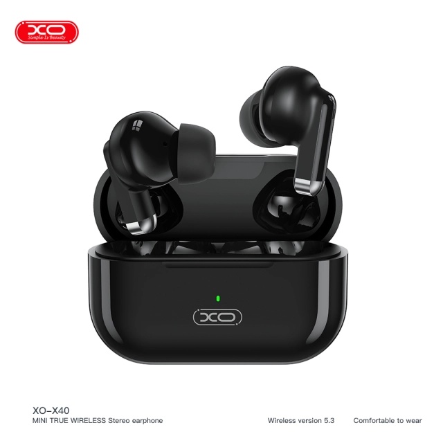 Casti wireless bluetooth® V5.3, in ear, TWS, negre XO X40