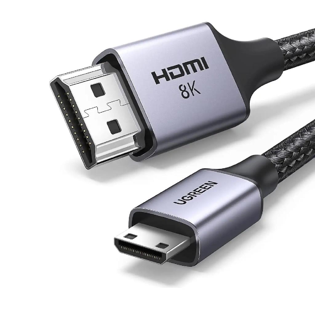 Cablu video miniHDMI(T) la HDMI(T), 8K UHD la 60Hz, conectori auriti, 2m HD163 UGREEN 