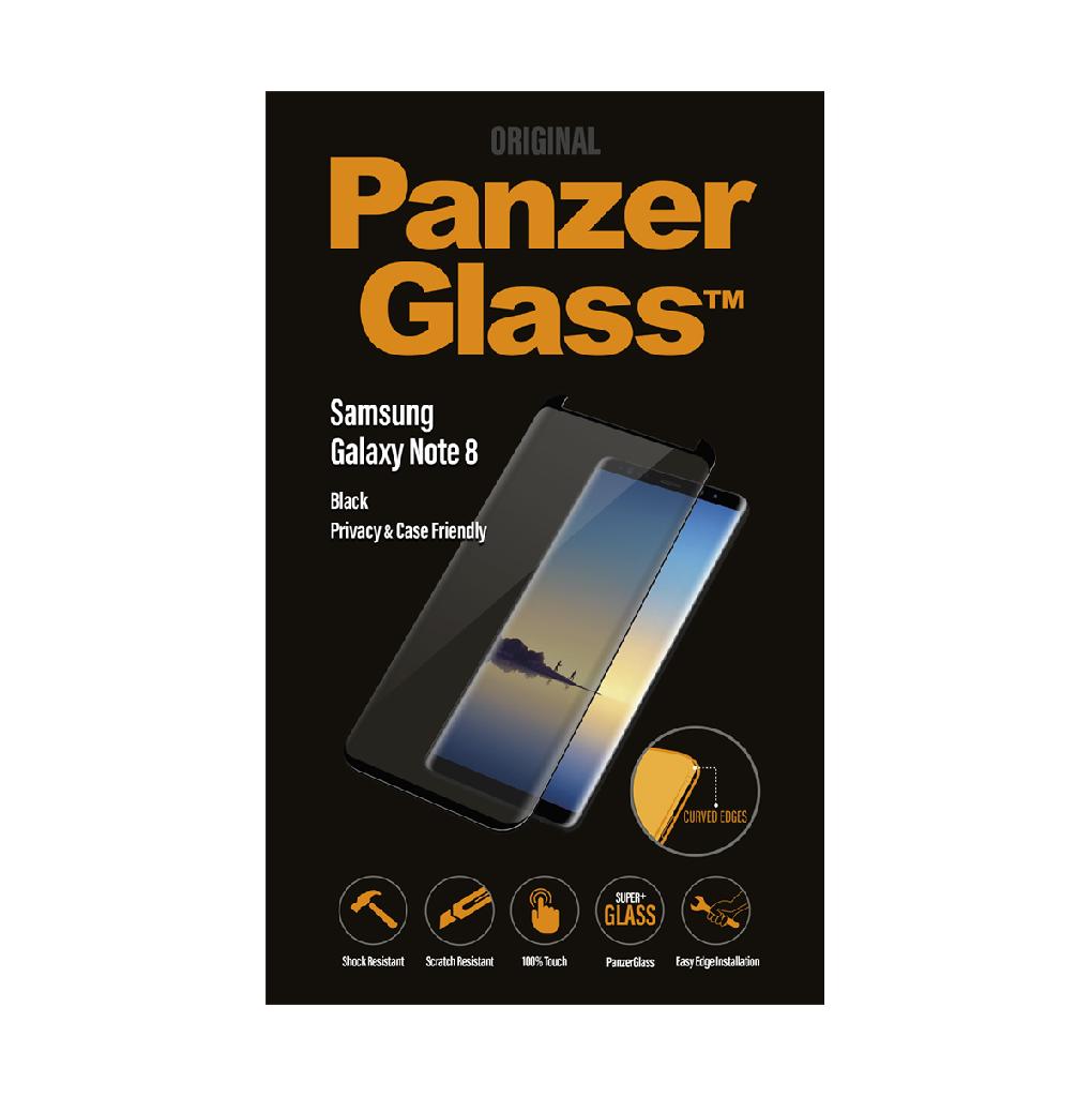 Folie sticla antisoc pentru Samsung Galaxy Note 8, privacy, casefriendly, negru, fata - PanzerGlass