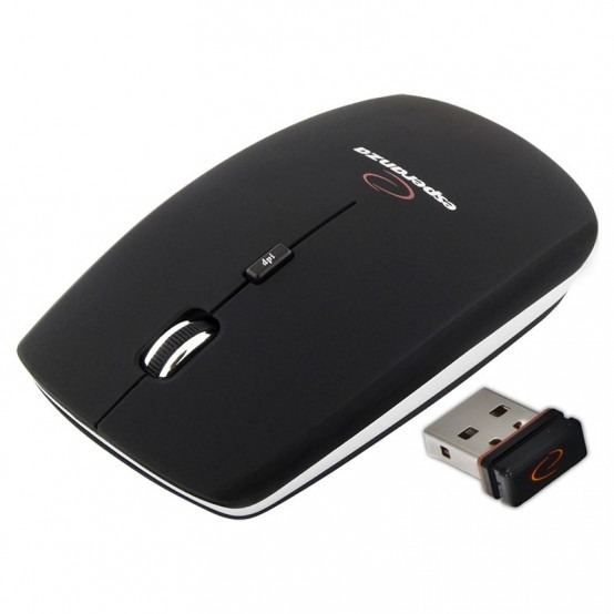 Mouse wireless, optic, 4D,1600dpi, plat,negru Saturn ESPERANZA 