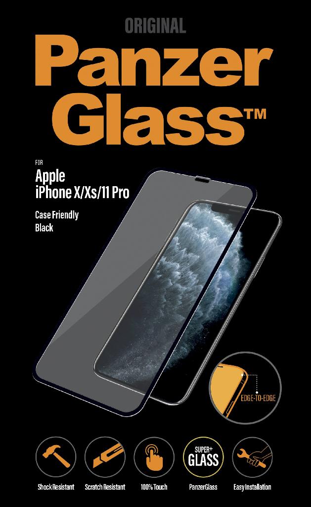Folie de sticla pentru iPhone X/XS/11 Pro CF negru PanzerGlass
