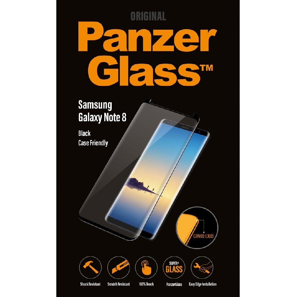 Folie sticla antisoc pentru Samsung Galaxy Note 8, negru, fata - PanzerGlass