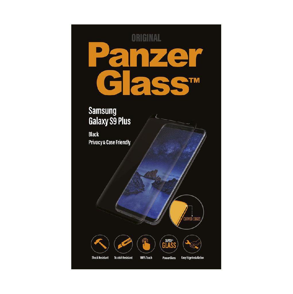 Folie sticla antisoc pentru Samsung Galaxy S9 Plus, privacy, negru, fata - PanzerGlass
